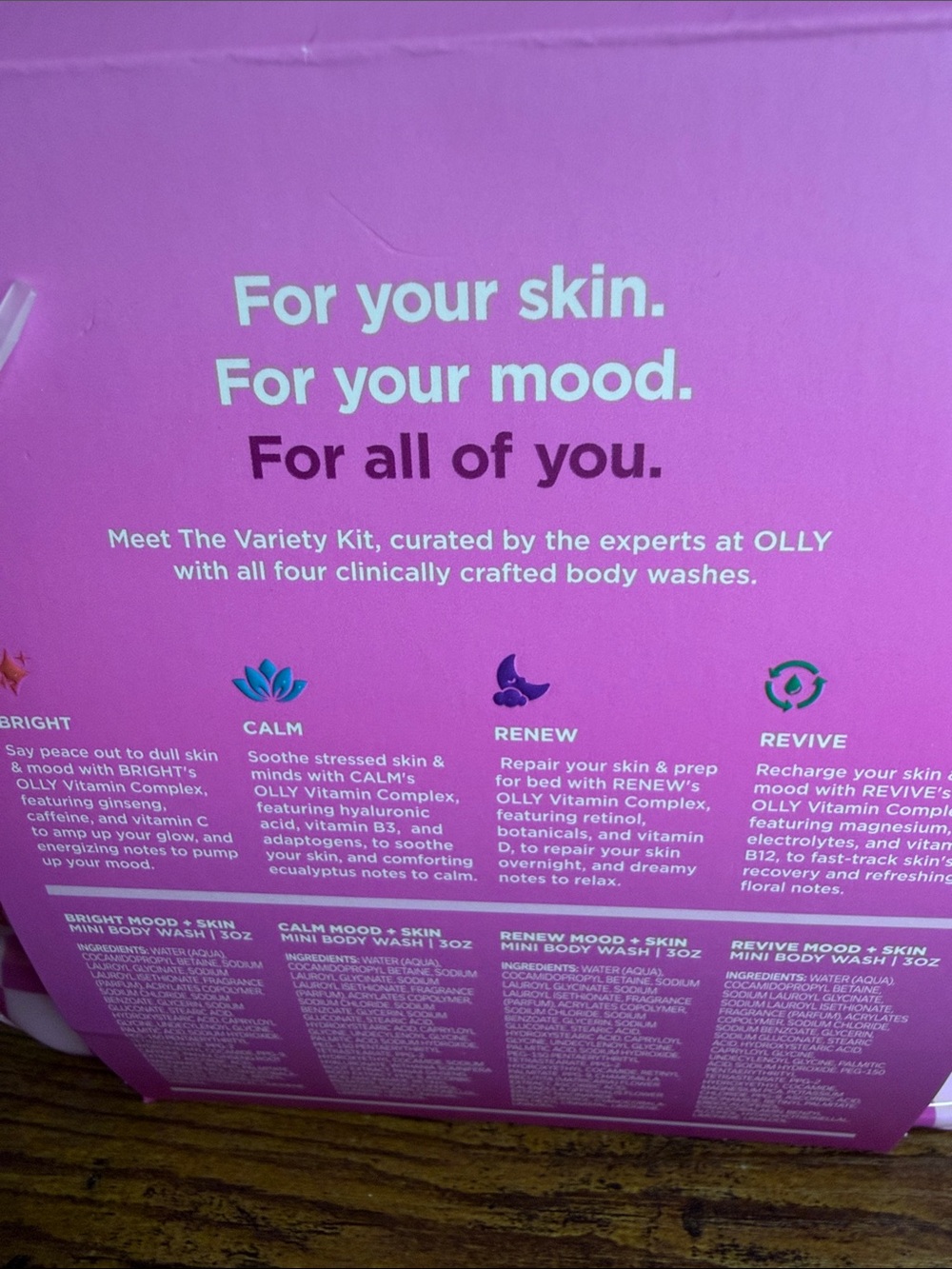The Variety Kit Body Washes - Pink Packaging (Bright, Calm, Renew, Revive) - Picture 2 of 2
